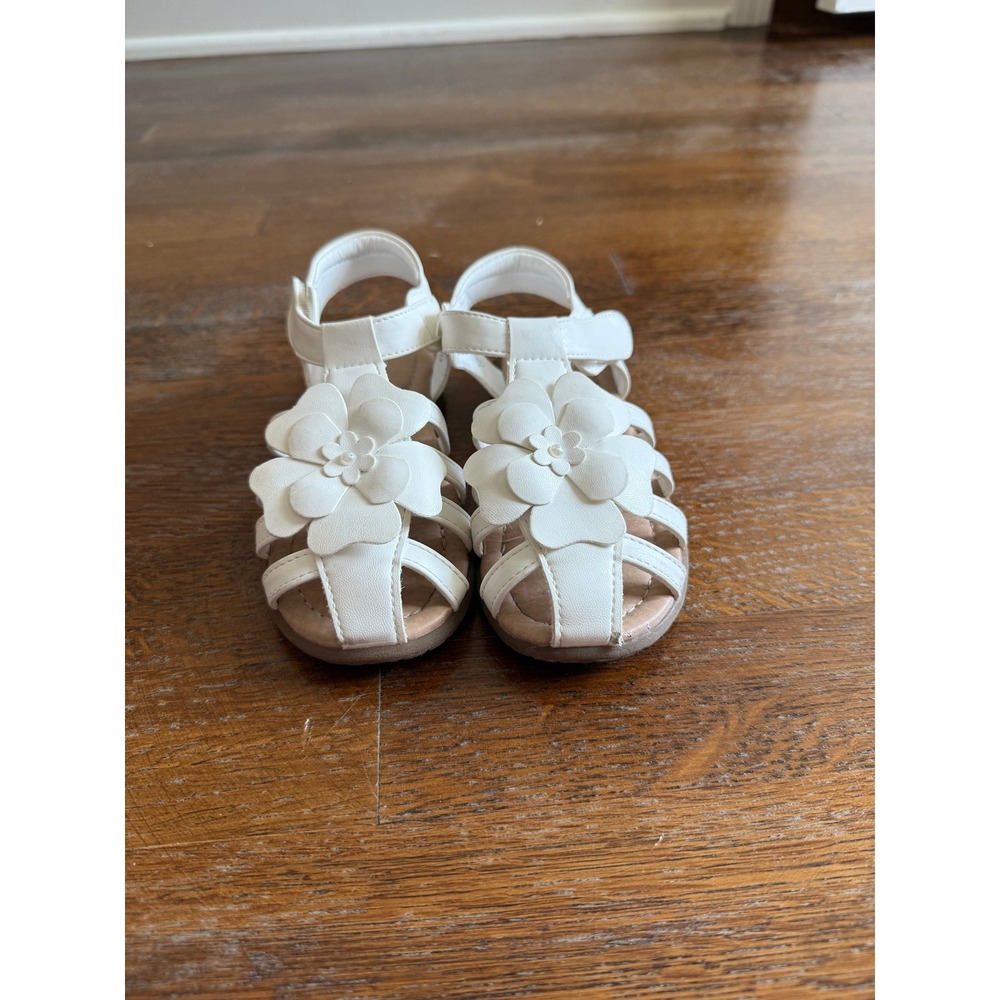 Dream Pairs Kids White Floral Gladiator Sandals Size 11